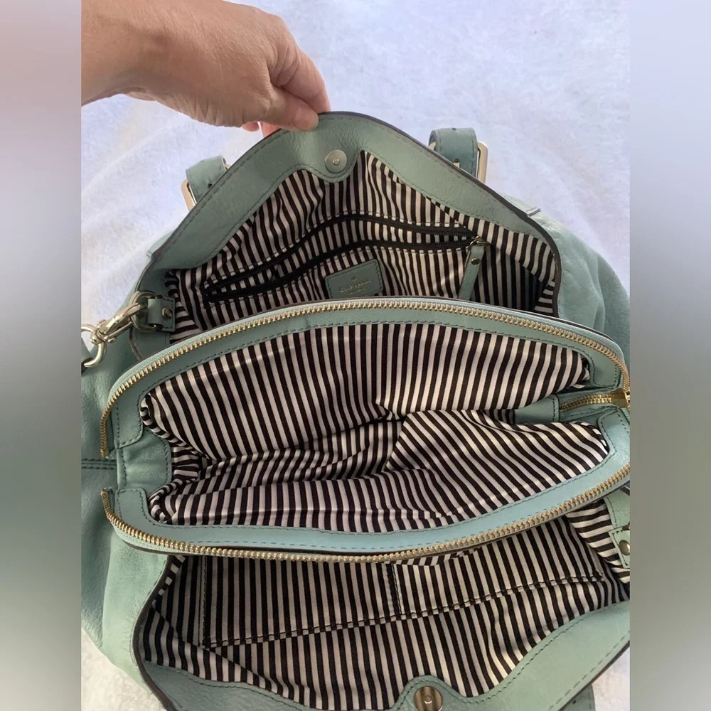 Kate Spade Brighton Park Sloan Satchel Baby Blue Preppy Travel Personal Item